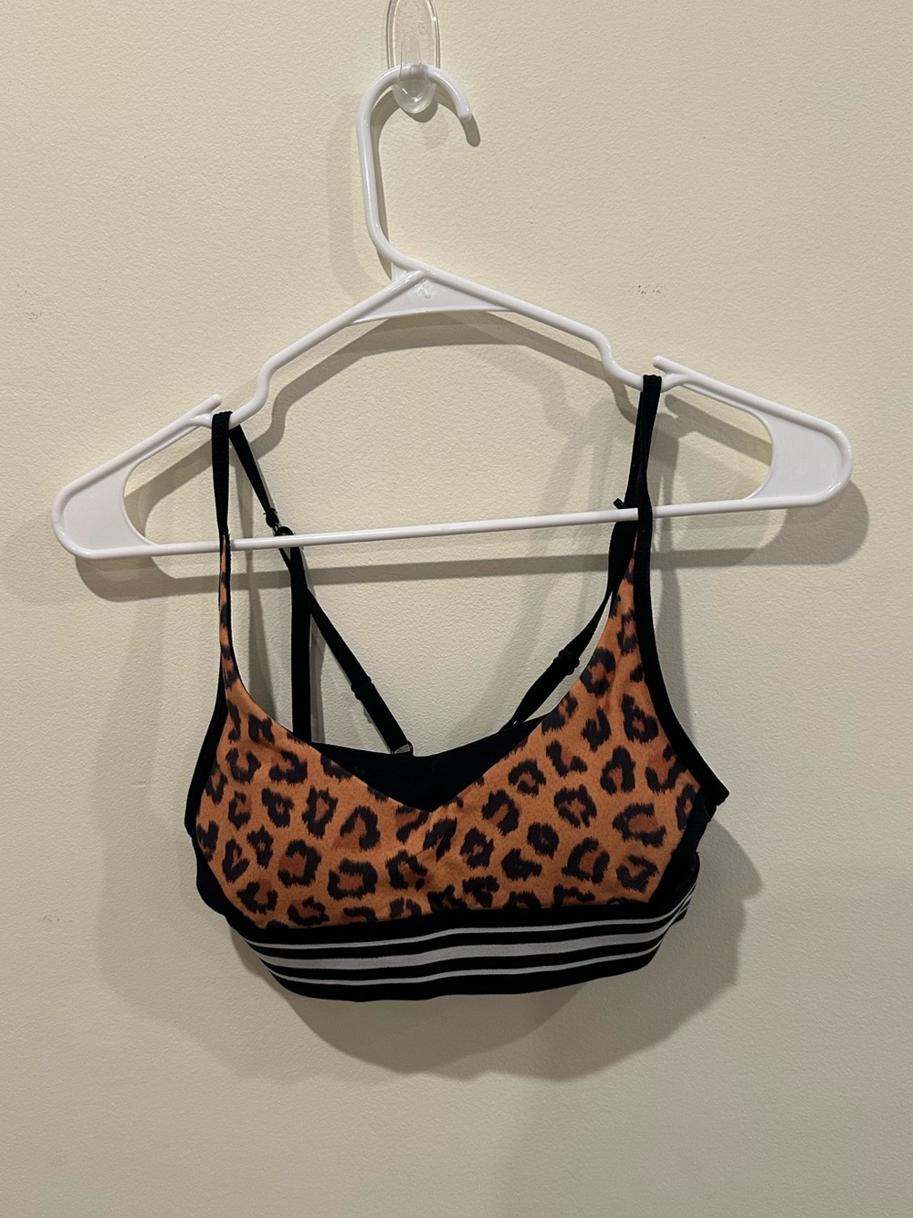 Lorna Jane Leopard Print Strappy Bralette - Brown